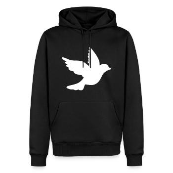 Frieden taube - Männer Premium Bio Hoodie - Schwarz - Vorne - Nico (187cm)