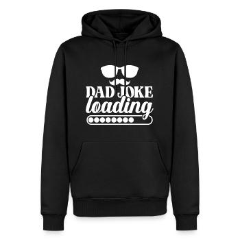 Dad Joke Loading - Men’s Premium Organic Hoodie - black - Front - Nico (187cm)