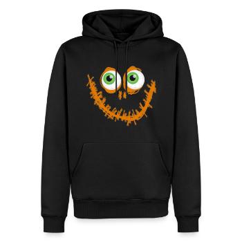 Gesicht,comic,halloween, Monster - Männer Premium Bio Hoodie - Schwarz - Vorne - Nico (187cm)