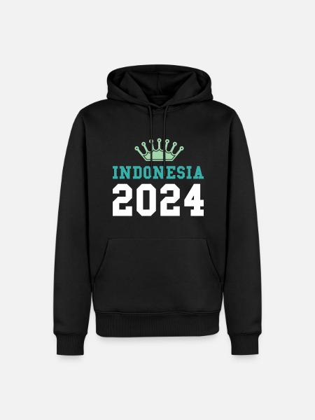 Indonesia 2024 Krona - Men’s Premium Organic Hoodie - black