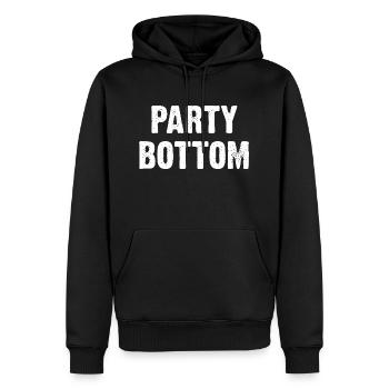 Party Bottom - Männer Premium Bio Hoodie - Schwarz - Vorne - Nico (187cm)