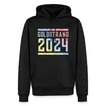 Sables d’Or 2024 Coloré - Sweat à capuche Premium bio Homme - noir - Devant - Nico (187cm)