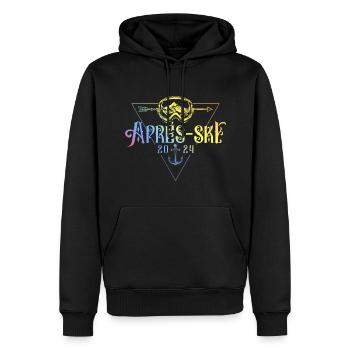 Apres Ski 2024 Ski Berge Bunt - Männer Premium Bio Hoodie - Schwarz - Vorne - Nico (187cm)