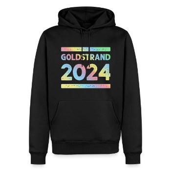 L’équipe colorée des Sables d’or 2024 - Sweat à capuche Premium bio Homme - noir - Devant - Nico (187cm)