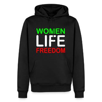 Women life freedom - Männer Premium Bio Hoodie - Schwarz - Vorne - Nico (187cm)