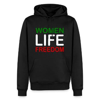 Women life freedom - Männer Premium Bio Hoodie - Schwarz - Vorne - Nico (187cm)