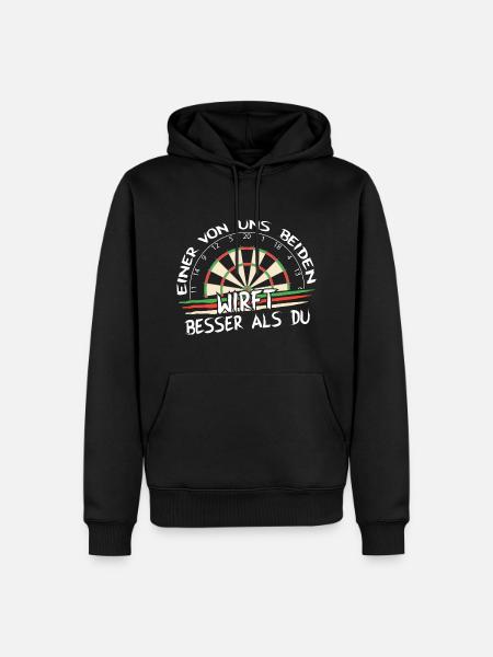 besser als du - Männer Premium Bio Hoodie - Schwarz