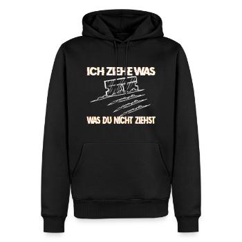 Ich Ziehe Was Was Du Nicht Ziehst - Lustig - Männer Premium Bio Hoodie - Schwarz - Vorne - Nico (187cm)
