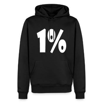 1 - Männer Premium Bio Hoodie - Schwarz - Vorne - Nico (187cm)