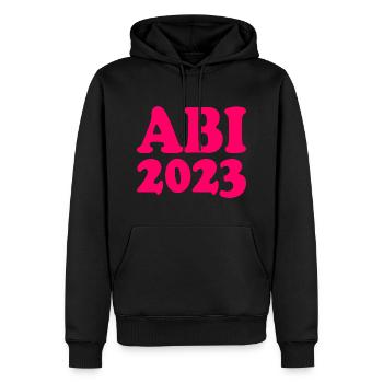 Abi 2023 - Männer Premium Bio Hoodie - Schwarz - Vorne - Nico (187cm)