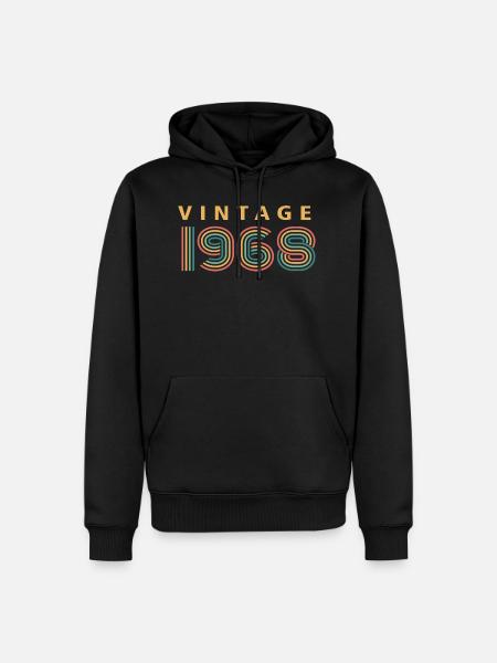 vintage 1968 - Men’s Premium Organic Hoodie - black