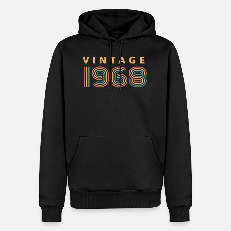 millésime 1968 - Sweat à capuche Premium bio Homme - noir