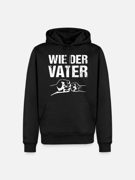 Wie der Vater - Männer Premium Bio Hoodie - Schwarz