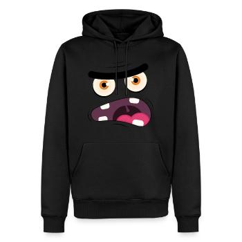Monster Face 1 - Sweat à capuche Premium bio Homme - noir - Devant - Nico (187cm)