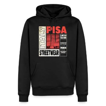 Pise Italie Ville Skyline Accueil Amour Vacances - Sweat à capuche Premium bio Homme - noir - Devant - Nico (187cm)
