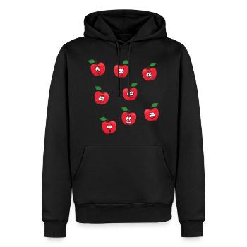 Pommes - Sweat à capuche Premium bio Homme - noir - Devant - Nico (187cm)