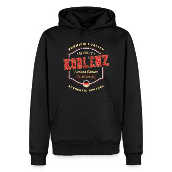 Koblenz Deutschland Stadt Schrift Vintage Retro - Männer Premium Bio Hoodie - Schwarz - Vorne - Nico (187cm)