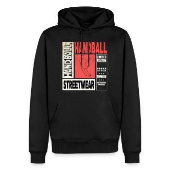 Handball Handball Player Handball Player Vintage Retro - Sweat à capuche Premium bio Homme - noir - Devant - Nico (187cm)