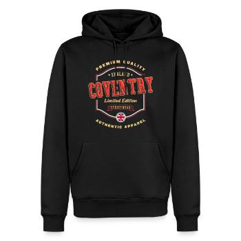 Coventry England UK Stadt Schrift Vintage Retro - Männer Premium Bio Hoodie - Schwarz - Vorne - Nico (187cm)