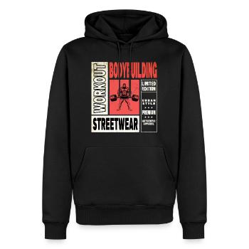 Bodybuilding Bodybuilder Gewichtheben Kraftsport - Männer Premium Bio Hoodie - Schwarz - Vorne - Nico (187cm)