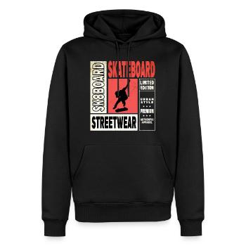 Skateboarding Skate Skater Skateboard Sk8 Trick - Männer Premium Bio Hoodie - Schwarz - Vorne - Nico (187cm)