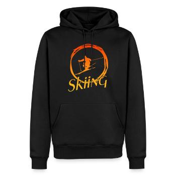 skiing, ski fahren, ski, geschenk für skifahrer - Männer Premium Bio Hoodie - Schwarz - Vorne - Nico (187cm)