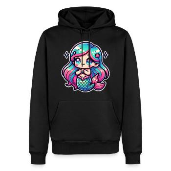 Meerjungfrau - Männer Premium Bio Hoodie - Schwarz - Vorne - Nico (187cm)