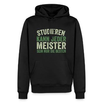 Meister Prüfung Bestanderen Prüfung - Männer Premium Bio Hoodie - Schwarz - Vorne - Nico (187cm)