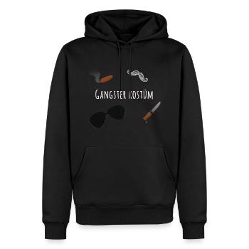 costume de gangster, gangster, carnaval, costume, - Sweat à capuche Premium bio Homme - noir - Devant - Nico (187cm)