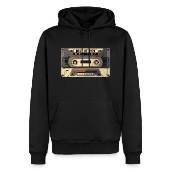 Best of 1959 - Kassette 1959 - Geboren 1959 Geschenk - Männer Premium Bio Hoodie - Schwarz - Vorne - Nico (187cm)