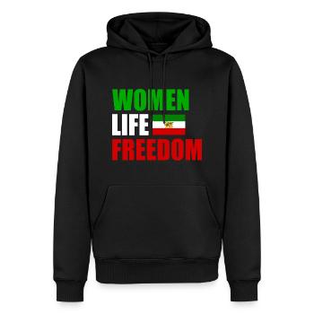 Women life freedom - Männer Premium Bio Hoodie - Schwarz - Vorne - Nico (187cm)