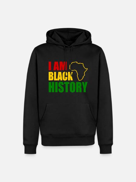 I am black history - Men’s Premium Organic Hoodie - black