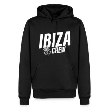 Ibiza Crew Anker Palme Herz Liebe - Männer Premium Bio Hoodie - Schwarz - Vorne - Nico (187cm)