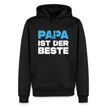 Papa Ist Der Beste - Männer Premium Bio Hoodie - Schwarz - Vorne - Nico (187cm)