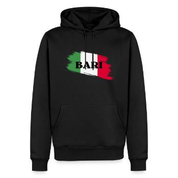 Bari Italien Apulien - Männer Premium Bio Hoodie - Schwarz - Vorne - Nico (187cm)