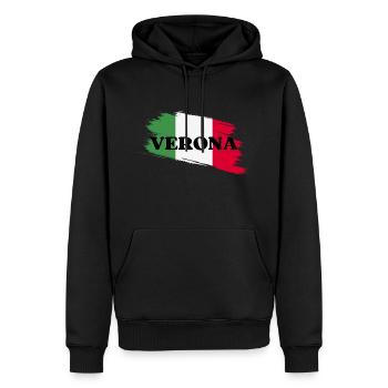 Vérone Italie Italie Italie - Sweat à capuche Premium bio Homme - noir - Devant - Nico (187cm)