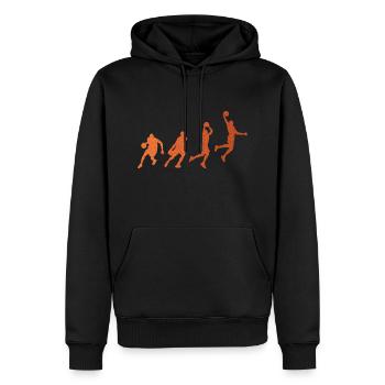 Basketball Spieler Dunking Basketballer Silhouette - Männer Premium Bio Hoodie - Schwarz - Vorne - Nico (187cm)