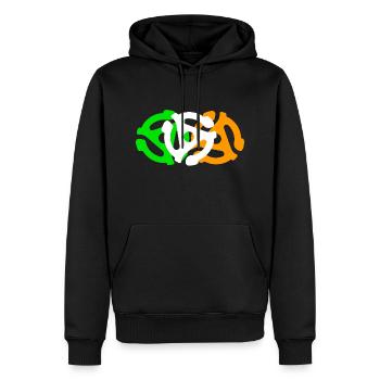 Green White Orange Adapters - Men’s Premium Organic Hoodie - black - Front - Nico (187cm)