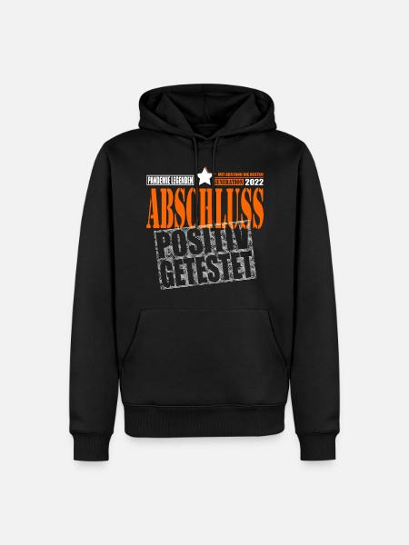 Abschluss 2022 Pandemie Legenden positiv getestet - Männer Premium Bio Hoodie - Schwarz