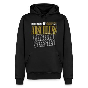 Abschluss 2022 Pandemie Legenden positiv getestet - Männer Premium Bio Hoodie - Schwarz - Vorne - Nico (187cm)