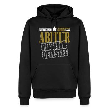 Abitur 2022 positiv getestet Abschluss Abi Prüfung - Männer Premium Bio Hoodie - Schwarz - Vorne - Nico (187cm)