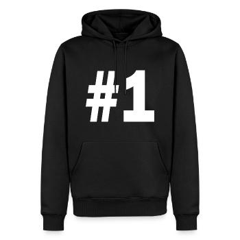1 - Männer Premium Bio Hoodie - Schwarz - Vorne - Nico (187cm)