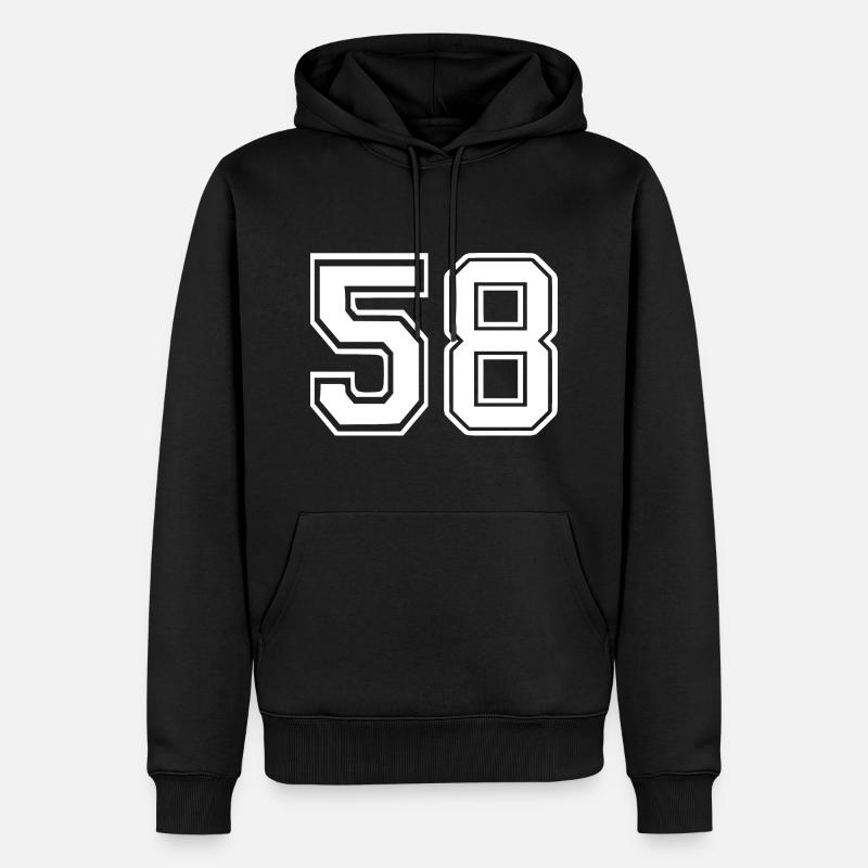 58 - Männer Premium Bio Hoodie - Schwarz