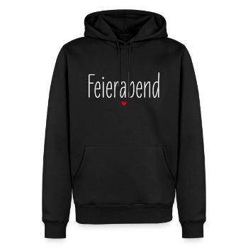 Feierabend, Partnerlook, Gruppenshirt, Party - Männer Premium Bio Hoodie - Schwarz - Vorne - Nico (187cm)