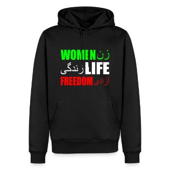 Women life freedom iran - Männer Premium Bio Hoodie - Schwarz - Vorne - Nico (187cm)