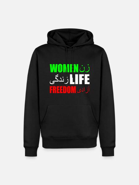 Women life freedom iran - Männer Premium Bio Hoodie - Schwarz