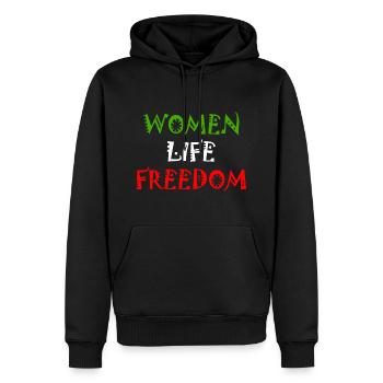 Women life freedom - Männer Premium Bio Hoodie - Schwarz - Vorne - Nico (187cm)