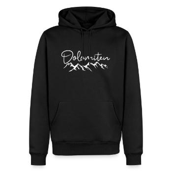 Dolomites Alpes Montagnes - Sweat à capuche Premium bio Homme - noir - Devant - Nico (187cm)