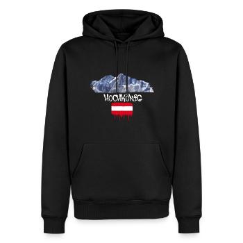 Hochkönig,montagne,montagne,Suisse,domaine skiable,ski - Sweat à capuche Premium bio Homme - noir - Devant - Nico (187cm)