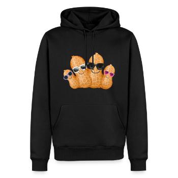 Nuts,Nut,Family,Family,Peanuts,Peanut - Men’s Premium Organic Hoodie - black - Front - Nico (187cm)